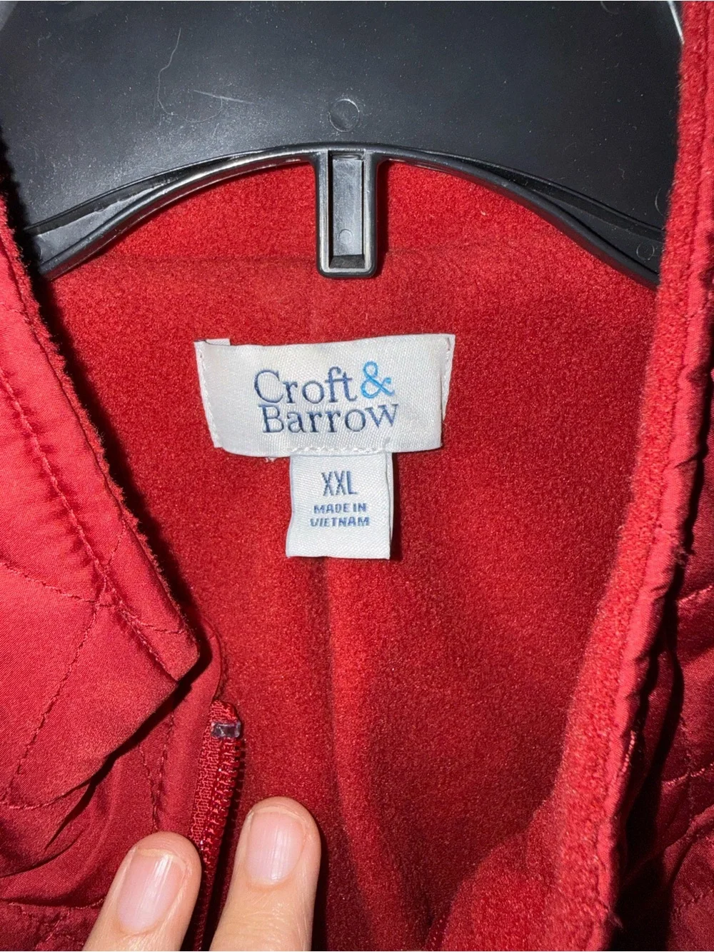 Quilted Red Sleeveless Vest